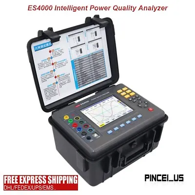 ES4000 Intelligent Power Quality Analyzer 3-Phase 4-Channel Harmonic Detector • $1789