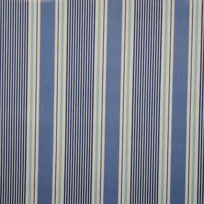 £15.99 • Buy Clarke And Clarke Sail Stripe Cloud Cotton PVC WIPE CLEAN Tablecloth Oilcloth