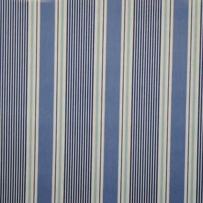 Clarke And Clarke Sail Stripe Cloud Cotton PVC WIPE CLEAN Tablecloth Oilcloth • £16.99