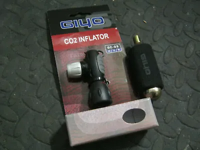 CO2 Inflator Pump Cycle Bike Tyre Tube + Air Cartridge Dual Valve Small Light • £12.99