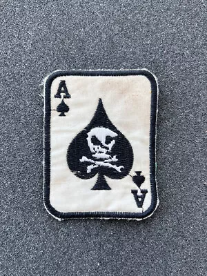 Ace Of Spades Death Card Vietnam Skull Hat Patch Us Army Marines Navy Air Force • $9