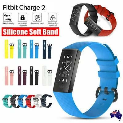 $6.80 • Buy Fitbit Charge 2 Watch Soft Silicone Replacement Band Strap Diamond Texture A+