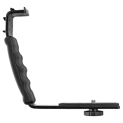 Opteka L-Shaped Metal Camera Bracket Rig Holder With Dual Cold Shoes • $7.95