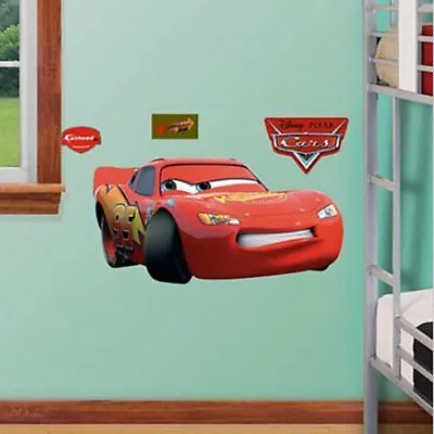 LIGHTNING MCQUEEN  Giant Wall Stickers MURAL 3 Decals  Fathead Jr Disney CARS • $16.99