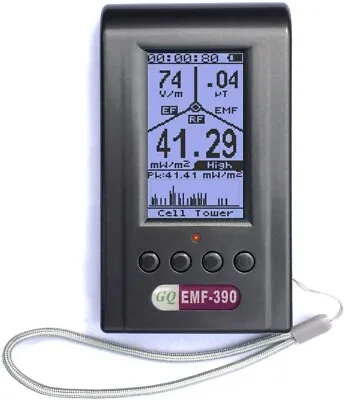 GQ Emf-390 Digital Emf Meter Rf Detector Detects Up To 10Ghz Real Time Data • $233.66