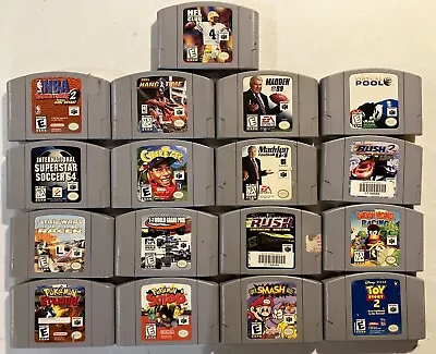 Lot Of 17 Nintendo 64 N64 Games. • $81
