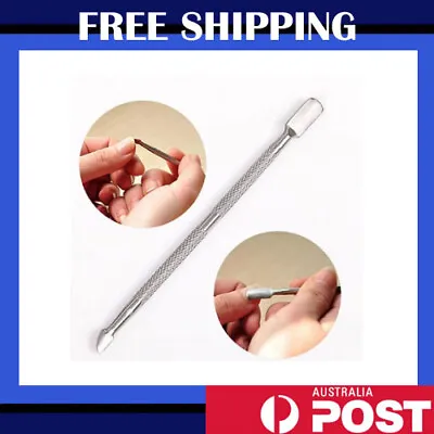 Double-Ended Stainless Steel Cuticle Nail Pusher Spoon Nail Art Tool For Manicur • $4