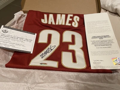 $9999 • Buy Lebron James 2003 UDA Rookie Away Jersey Signed RARE - Cleveland Cavaliers
