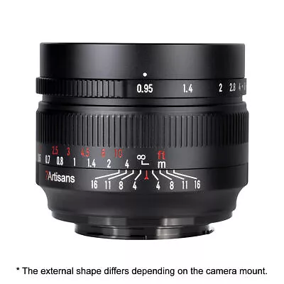 7Artisans 50mm F0.95 For Micro Four Thirds (M4/3 MFT) Mount Camera =Black= • £191.94