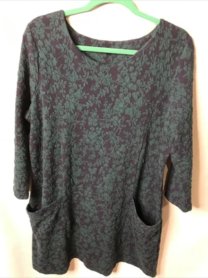 £22 • Buy Joules Green & Blue Jacquard Dress Size 14