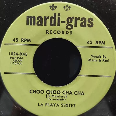 La Playa Sextet Choo Choo Cha Cha / Running Running Cha Cha 7  45rpm Vinyl VG+ • $14.99