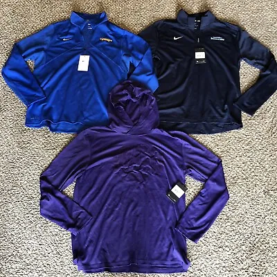 🔥 LOT OF 3! NEW Nike Long Sleeve Shirts Size Large L NEW WITH TAGS 1/4 Zip • $24.88