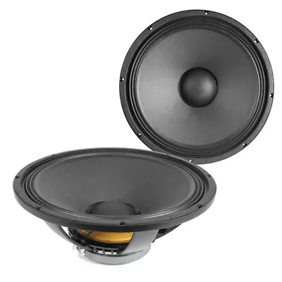 Pair 18  Woofer PA Speaker Driver 8 Ohms Aluminium Sub Bass Cone 1000w RMS • £359