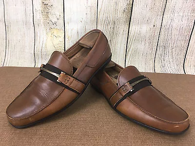 Marc Anthony Brown Pebbled Brown Mens Dress Slip On Shoes Size 10.5 M     E13(3) • $19.99