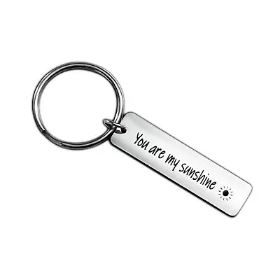 £4.99 • Buy You Are My Sunshine Keyring For Loved One Custom Engraved Keychain Gift