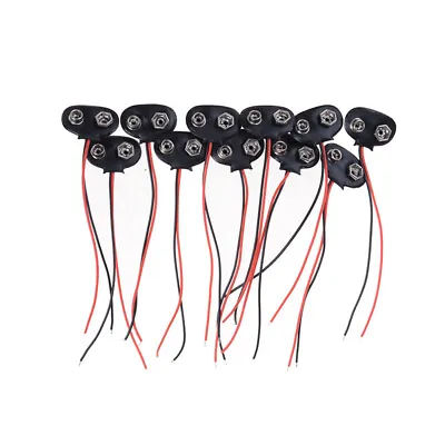 £1.91 • Buy 10pcs 9V Battery Snap Connector Clip Lead Wires Holder New NTYUBI C❤M