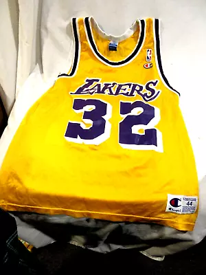 Champion #32 Magic Johnson Los Angles Lakers Jersey Size 44 • $44.99