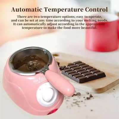 £21.84 • Buy DIY Chocolate Melting Pot Kitchen Electric Fondue Melter Machine Set Pink/Yellow