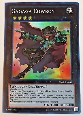 YuGiOh! GAGAGA COWBOY: ABYR-EN041 SUPER RARE Unlimited NM • $3.29