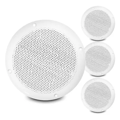 4x Vonyx 6.5  White Waterproof Speakers Marine Boat Garden BBQ 200W UK Stock • £59.99