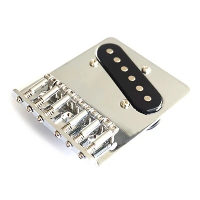 £22.99 • Buy Telecaster Tele Modern Bridge 6 Saddle Loaded With Single Coil Pickup