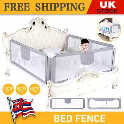 Bed Protection Rail Bed Guard Bed Fence For Baby Kids Toddler Safety Rail Fence • £20.99