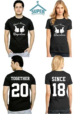 Couple Matching SHIRTS World Greatest Boyfriend Girlfriend TOGETHER SINCE DATE • $24.99