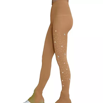 £14.81 • Buy Ice Skating Tights Over-boots Figure Skate Leggings Warm Crystal Stocking 5-8