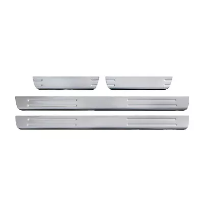 Door Sill Scuff Plate Scratch Guard For Mitsubishi Lancer Steel Gloss 4 Pcs • $49.99
