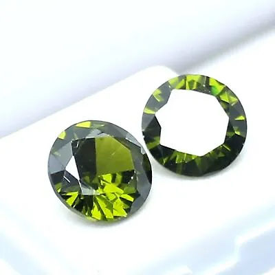 VVS+ Natural With Green Round Shape Zircon Sapphire 14.40 KT Certified Ring • $25.54