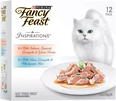 Fancy Feast Inspirations Salmon And Tuna Multipack Adult 24x70 G • $59