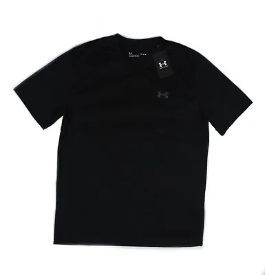 Men's Under Armour UA Velocity V-neck Short Sleeve T-Shirt 1327969-001 Black • $19.99