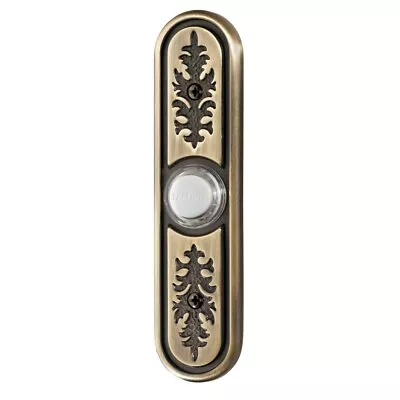 NuTone  PB64LAB Antique Textured Brass Lighted Push Button Doorbell Vintage Look • $13.95