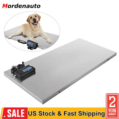 $142.60 • Buy 1000lb Digital Animal Scale Stainless Platform Scales For Hogs Sheep Alpacas New