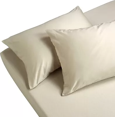 Christy Smooth & Silky Cotton Sateen Fitted Sheet Pillow Cases 400 Thread Count • £37.50