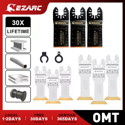 9PC EZARC Oscillating Multi Tool Blade Carbide + Bi-Metal Saw Blades Metal Nail • $38.71