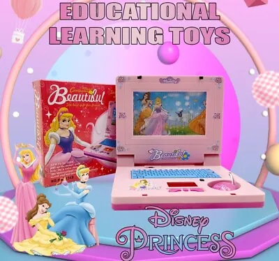 Disney Princess Laptop Learning Educational Kids Toys Music Computer Baby Toy • £11.99