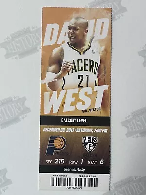 2013 Brooklyn Nets At Indiana Pacers Ticket 12/28/13 • $5