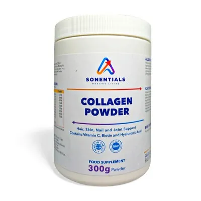 Hydrolised Marine Collagen Powder 300g With Hyaluronic Acid.For Hairskinnails • £19.99