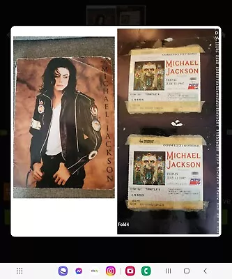 Michael Jackson Dangerous Tour Programme 2 Tickets Wembly Stadium Friday July 31 • £1.95