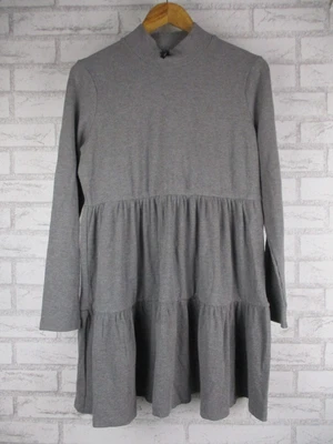 $35 • Buy Forever New Womens Sloane Petite Smock Dress Grey Ribbed 14 Bnwt 