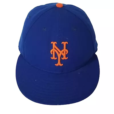 New Era New York Mets Cap Hat Blue 59Fifty Fitted 7 1/4 • $18.81