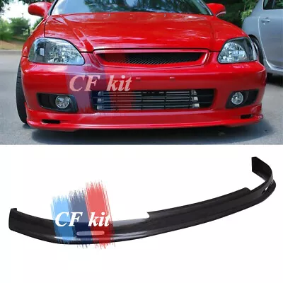 Carbon Fiber 99-00 For Honda Civic EK 2D 4D Mug Style Front Bumper Lip Spoiler • $697.30