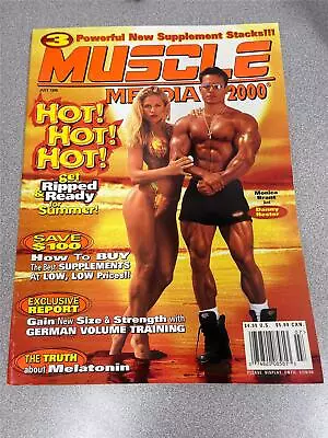 MUSCLE MEDIA Bodybuilding Magazine MONICA BRANT & DANNY HESTER 7-96 • $19.99