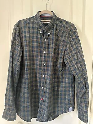 El Ganso Mens Green Plaid Shirt Size Medium • £12