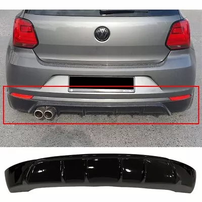 VW Polo Mk5 FL Rear Diffuser Diffusor Raw Black Body Kit 2014 - 2017 • $160