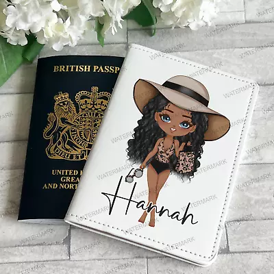 £10.99 • Buy Beach Girl Personalised Passport Cover Holder, Travel, Holiday, Girl Passport