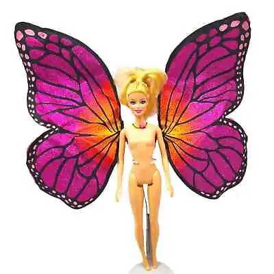 Barbie Mariposa & The Fairy Princess Doll Large Purple Butterfly Wings Working • $32.99