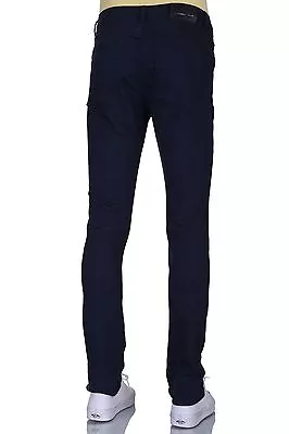 Men Eagle Blue Jeans Stretch Colored Skinny Jeans Low Rise Navy Blue Size 28-40 • $12.95