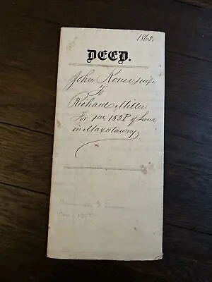 1865 Deed - John Kover & Wife To Richard Miller - Maxatawny PA • $29.99